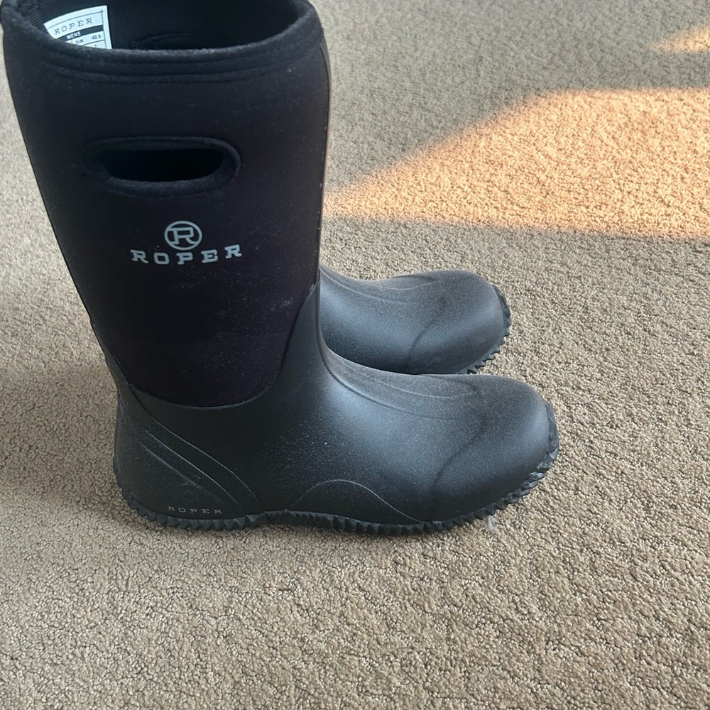 Roper Black Rain & Snow Boots Waterproof Design